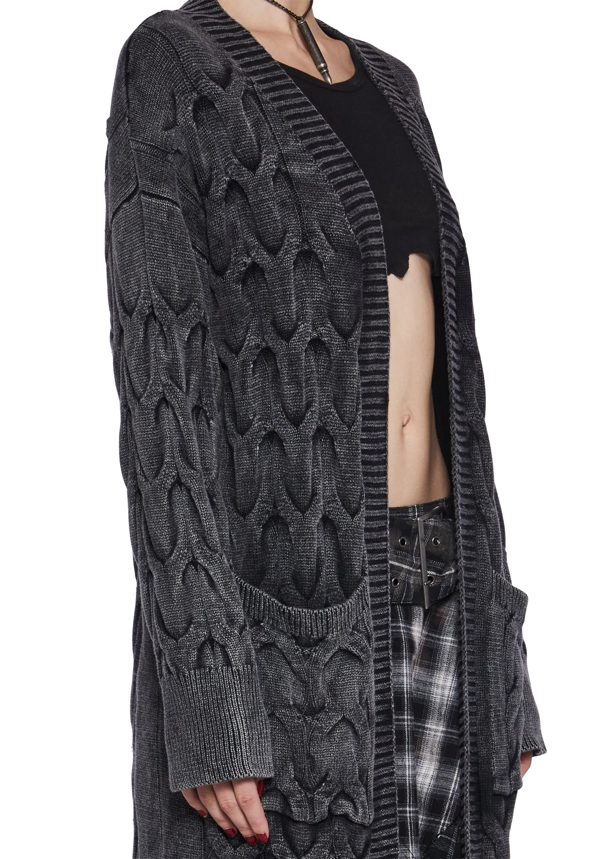 Musical Taste Cable Knit Duster sold by Dolls Kill product image thumbnail 2