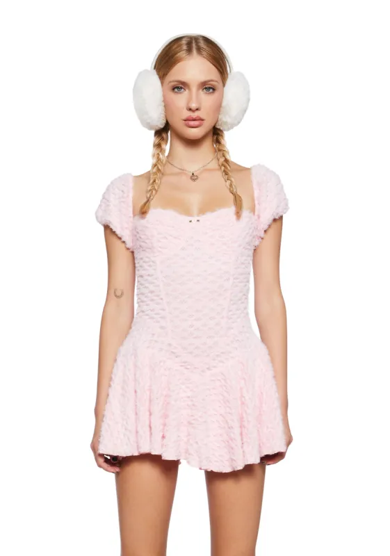 Lodge Party Fuzzy Dress - Pink sold by Dolls Kill