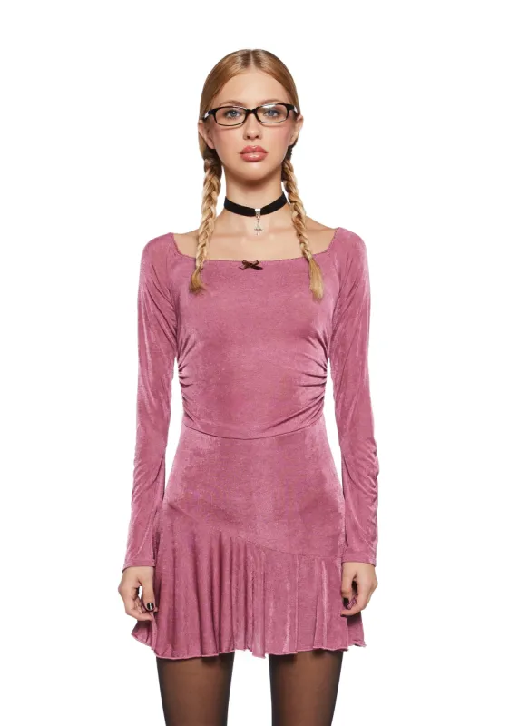Nonchalant Energy Mini Dress - Pink sold by Dolls Kill