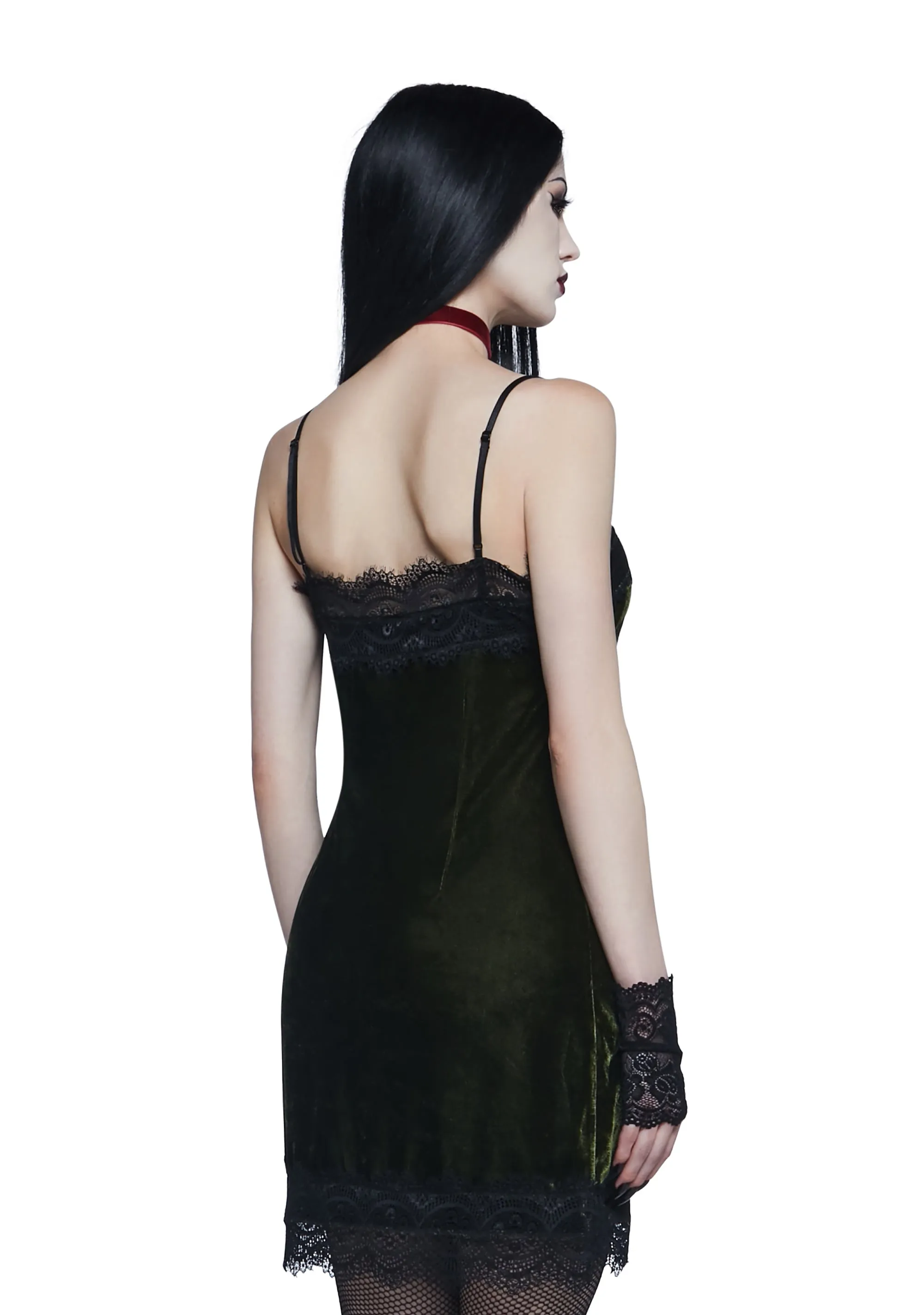 Take Me To The Altar Slip Dress - Green sold by Dolls Kill product image thumbnail 4