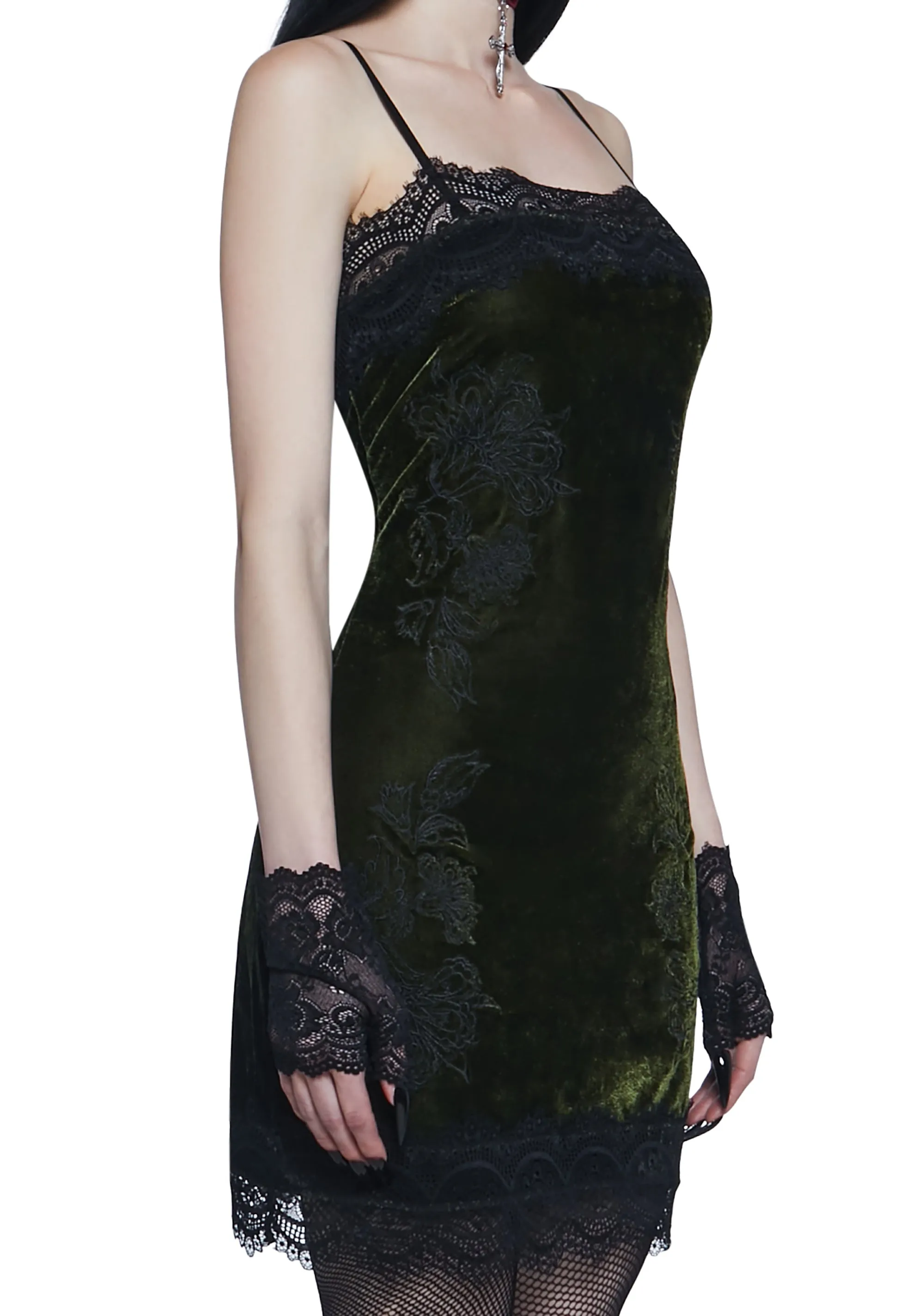 Take Me To The Altar Slip Dress - Green sold by Dolls Kill product image thumbnail 5