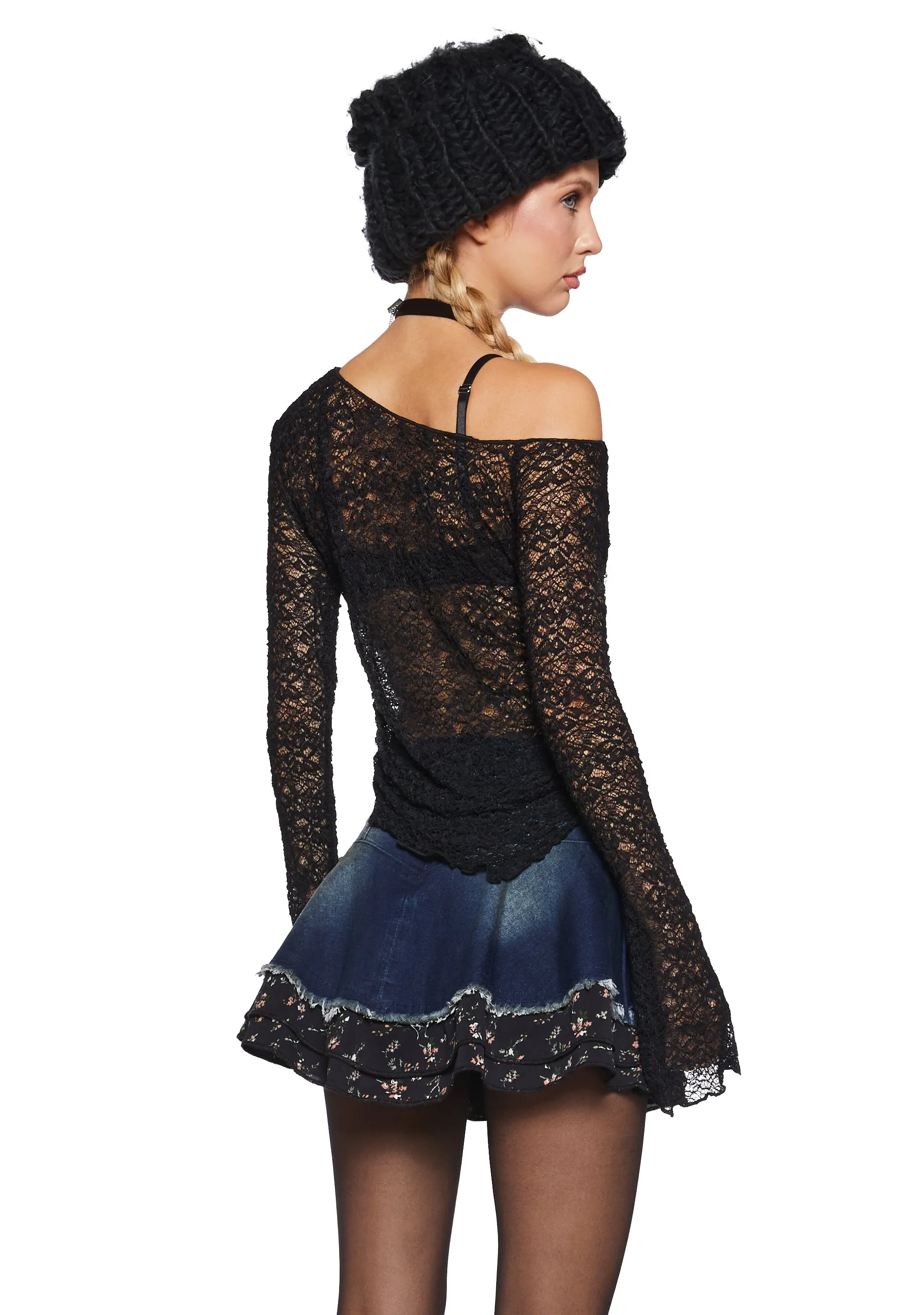 Add Up My Love Long Sleeve Top - Black sold by Dolls Kill product image thumbnail 4