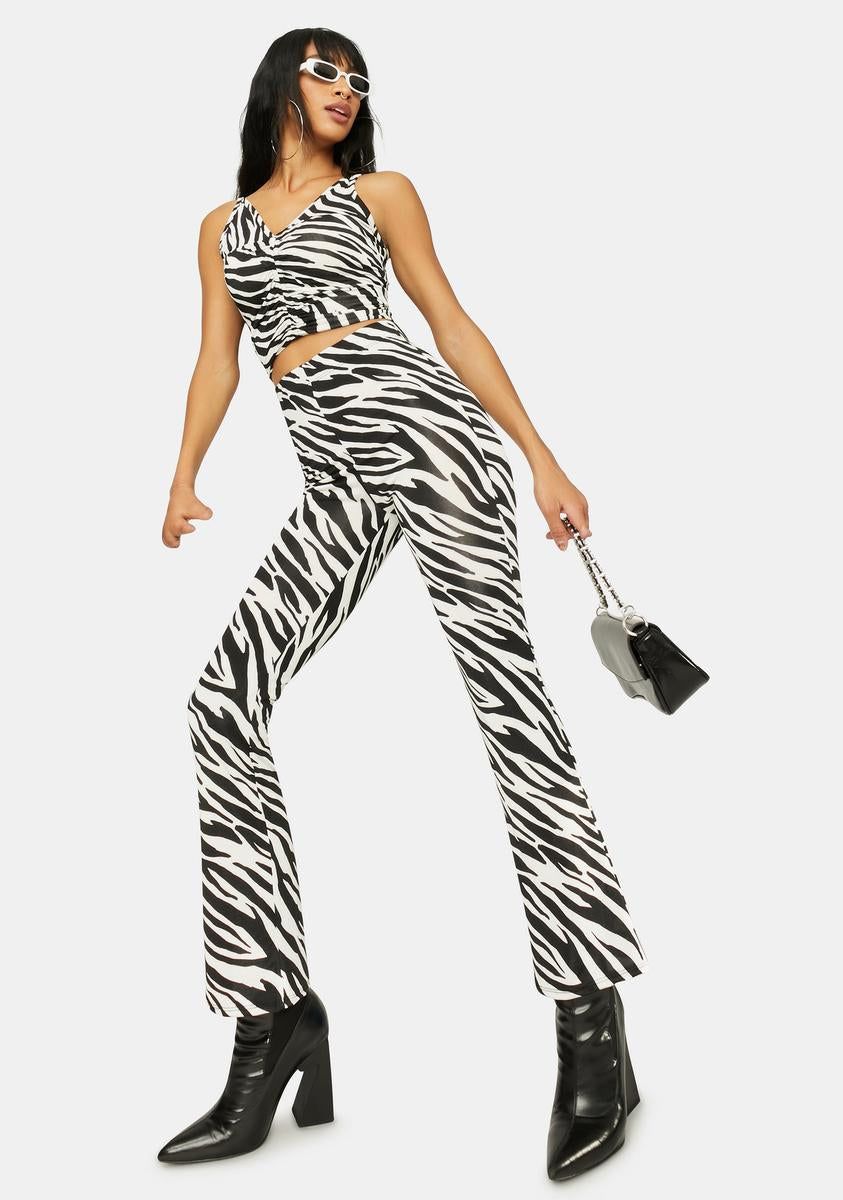 Animal Behavior Zebra Print Pant Set sold by Dolls Kill product image thumbnail 2
