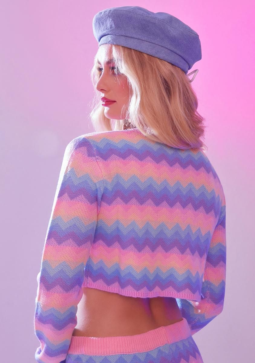 Follow The Rhythm Rainbow Crop Sweater sold by Dolls Kill product image thumbnail 4