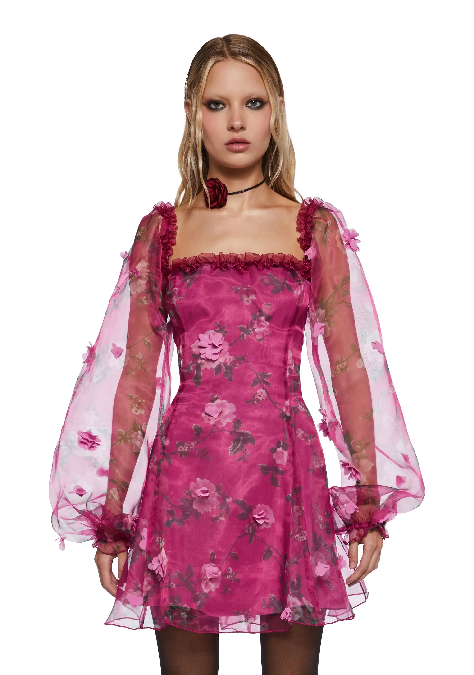 Multiple Proposals Mini Dress - Dark Pink sold by Dolls Kill