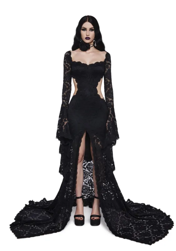 Desired Occasions Maxi Dress - Black sold by Dolls Kill