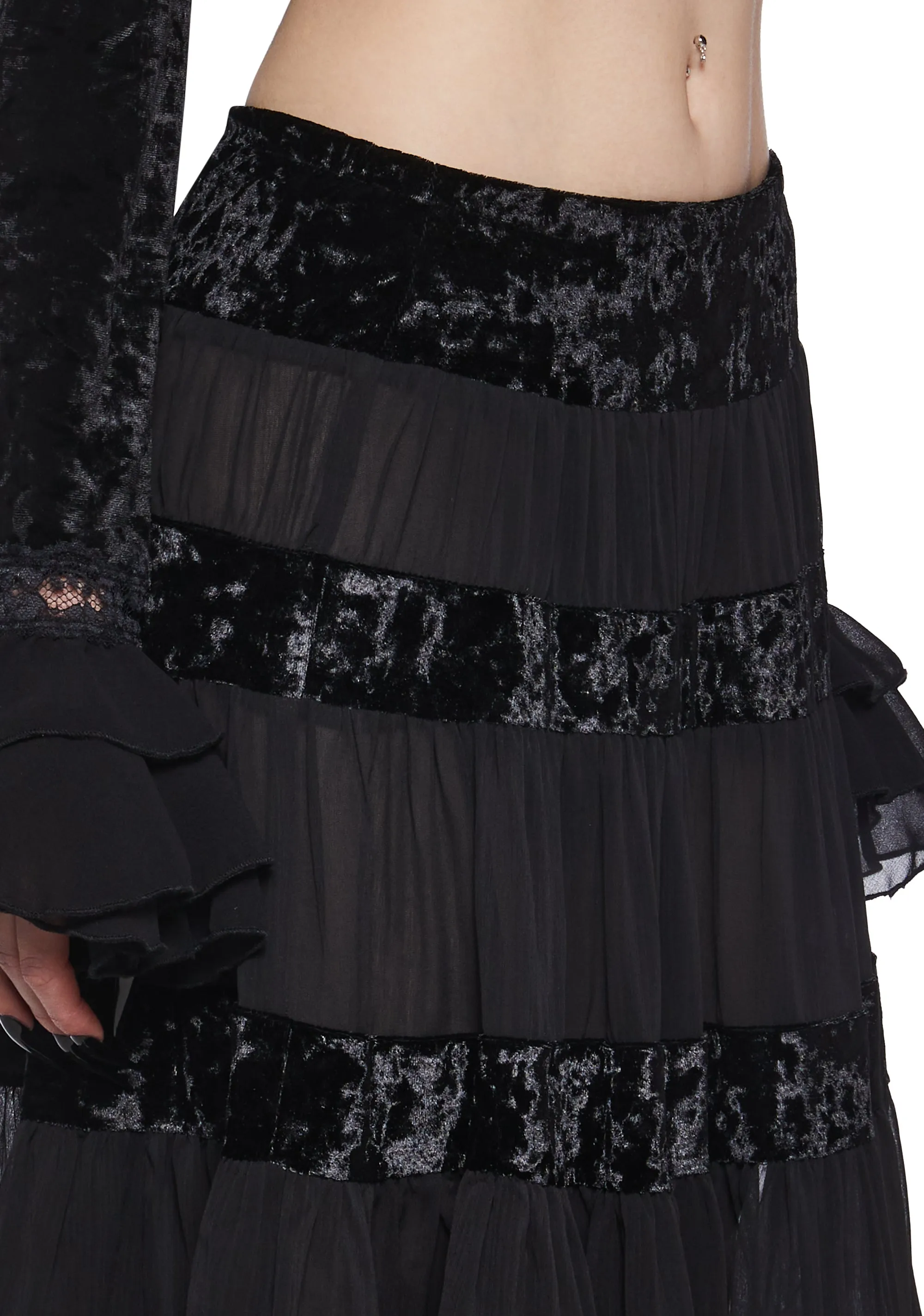 Afflicted Fancy Midi Skirt sold by Dolls Kill product image thumbnail 5