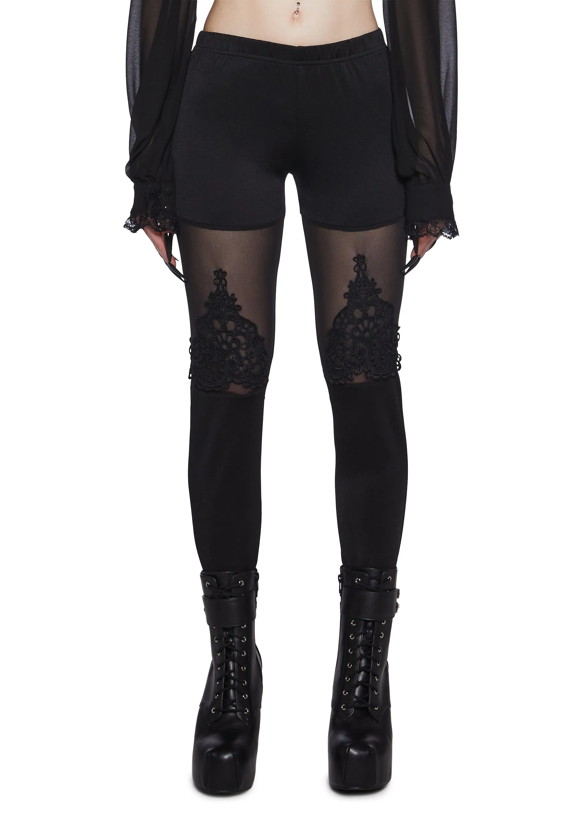 Silent Vigil Mesh Leggings sold by Dolls Kill