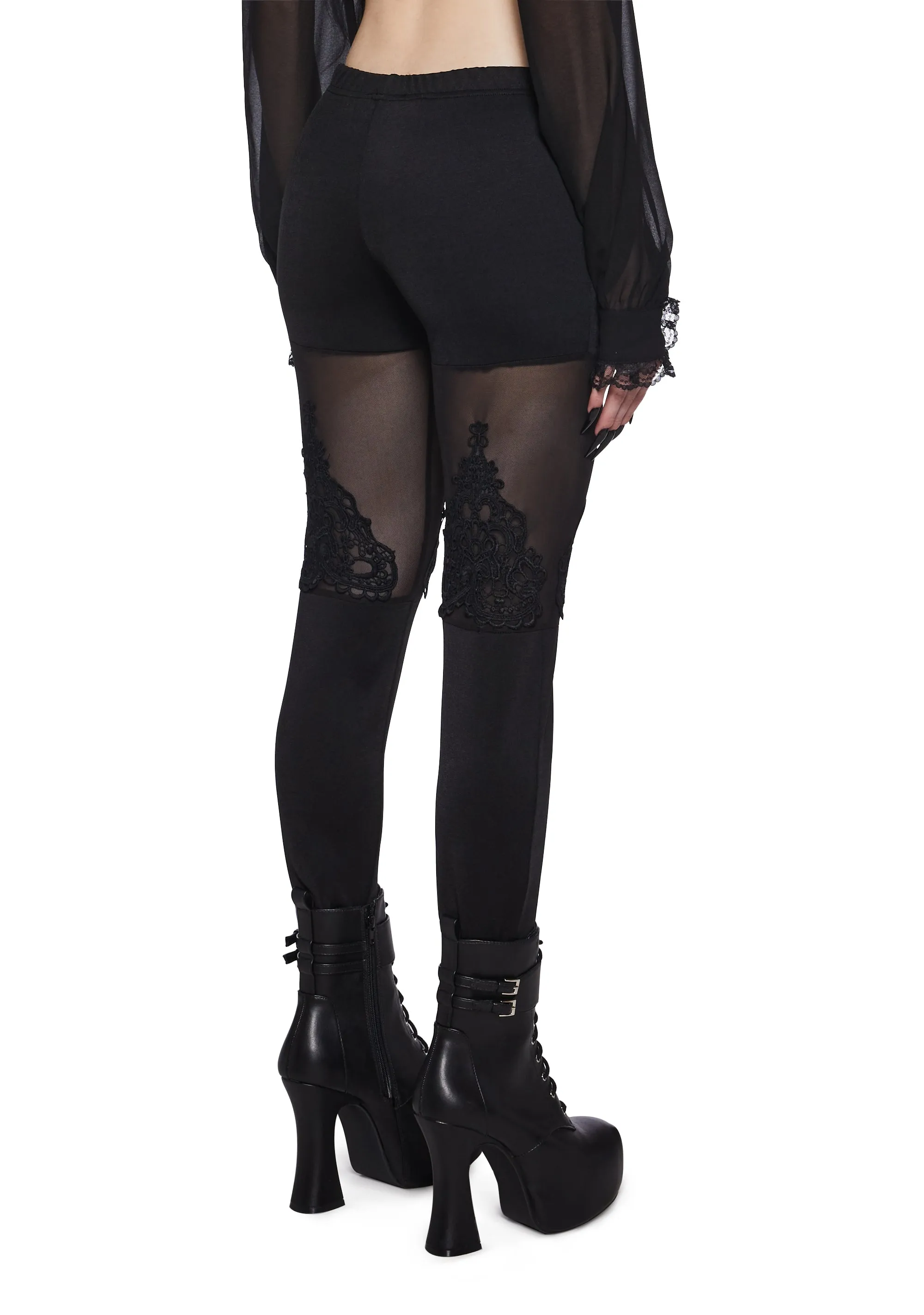 Silent Vigil Mesh Leggings sold by Dolls Kill product image thumbnail 4