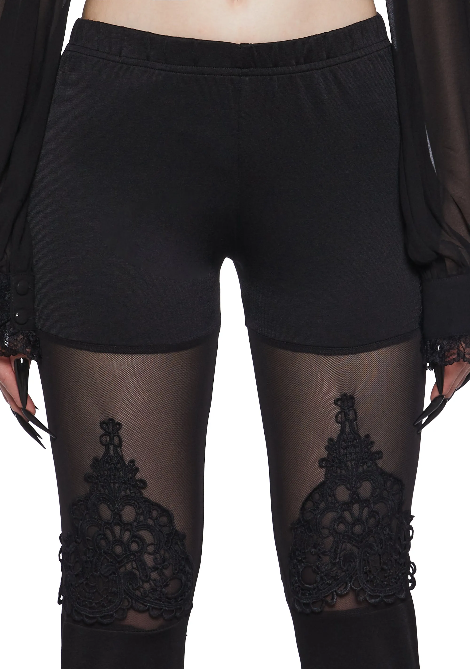 Silent Vigil Mesh Leggings sold by Dolls Kill product image thumbnail 5