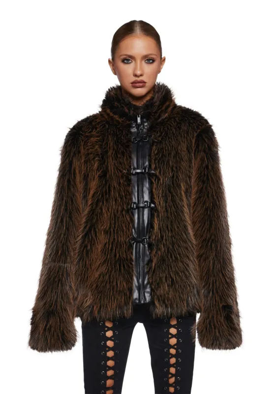 High Society Babe Faux Fur Coat sold by Dolls Kill