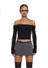 Hold Me Now Off The Shoulder Top - Black sold by Dolls Kill