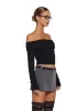 Hold Me Now Off The Shoulder Top - Black sold by Dolls Kill