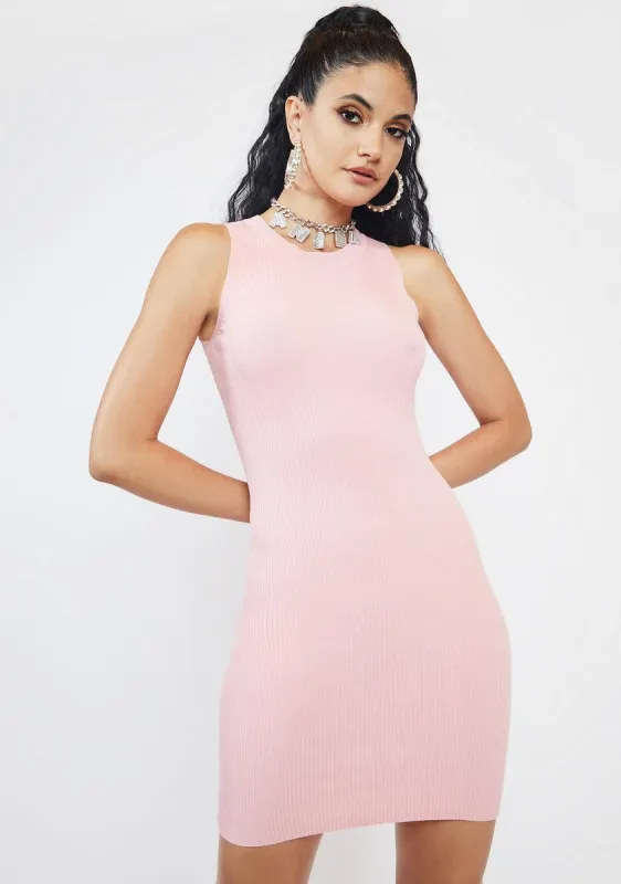 Sweet Downtown Days Ribbed Mini Dress sold by Dolls Kill