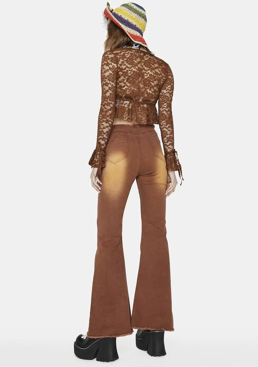 Acoustic Heartbeat Denim Flares sold by Dolls Kill product image thumbnail 4