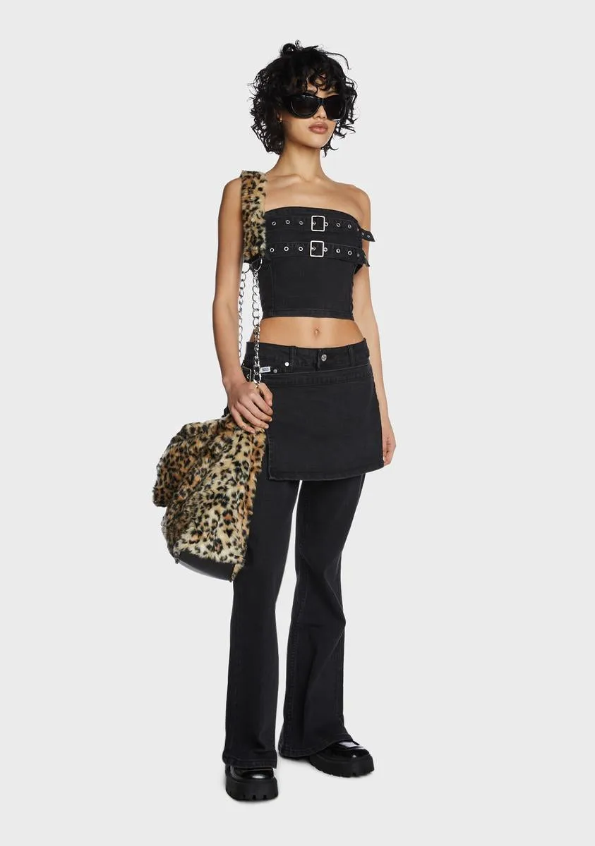 Denim Darkness Corset sold by Dolls Kill product image thumbnail 3