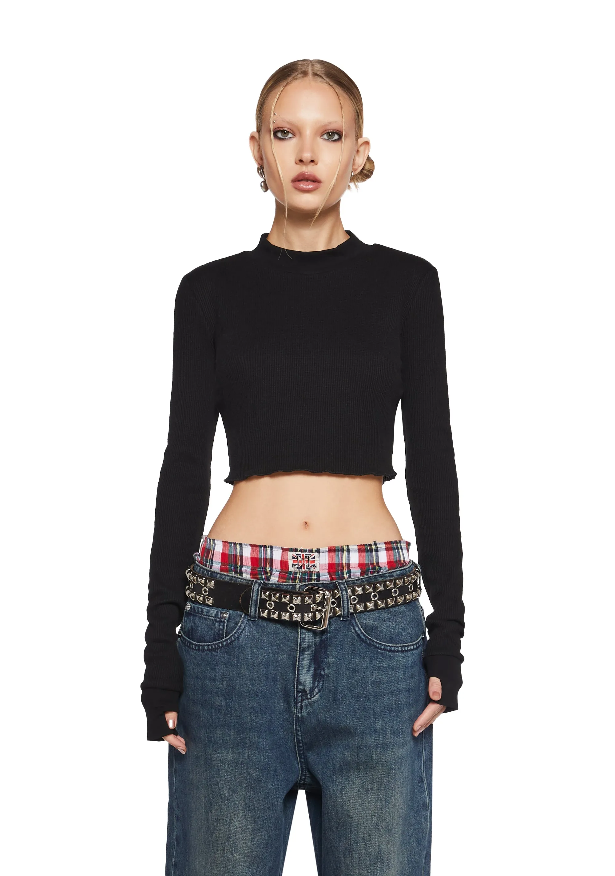 Antisocial Anarchy Thermal Top sold by Dolls Kill