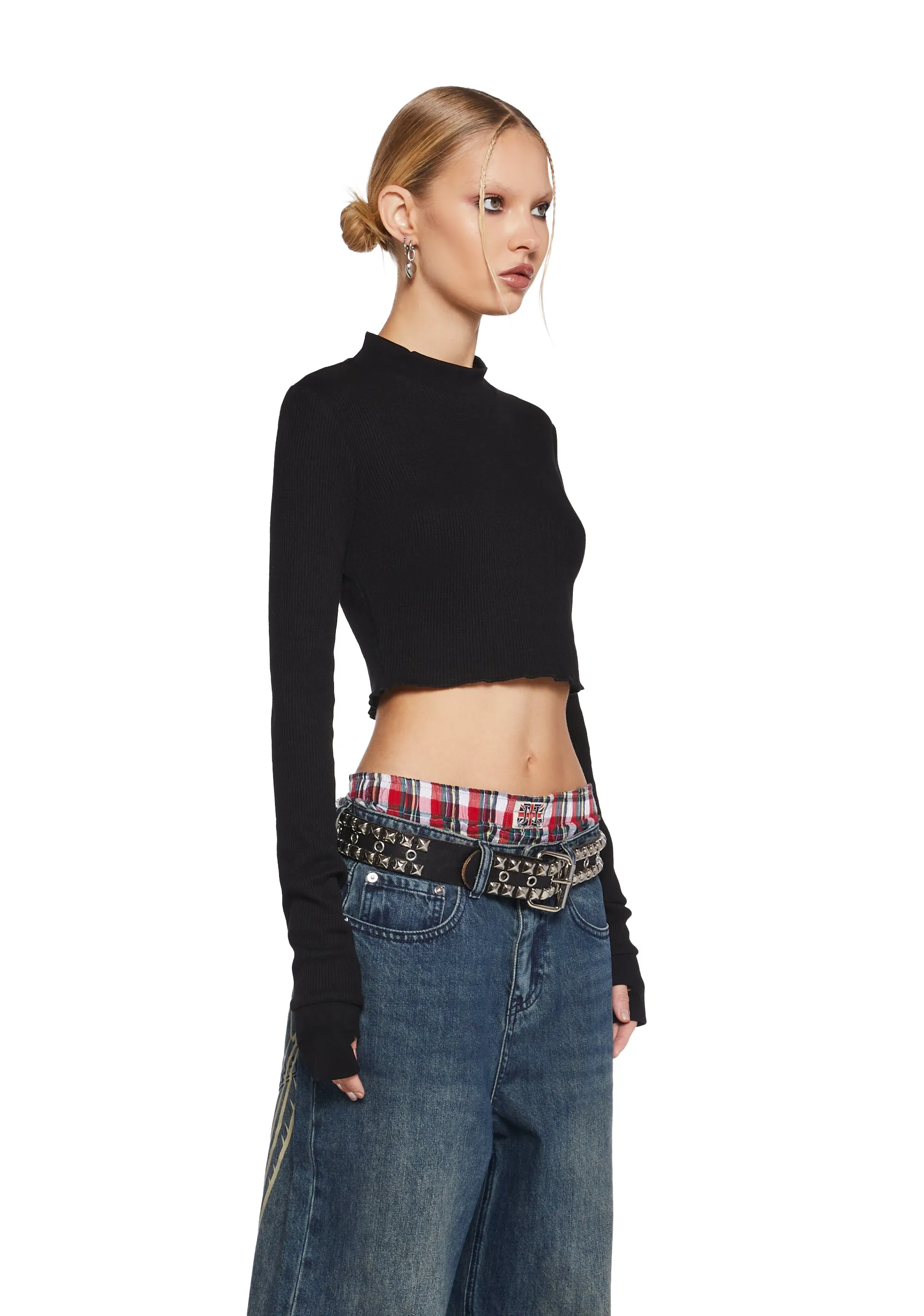 Antisocial Anarchy Thermal Top sold by Dolls Kill product image thumbnail 3