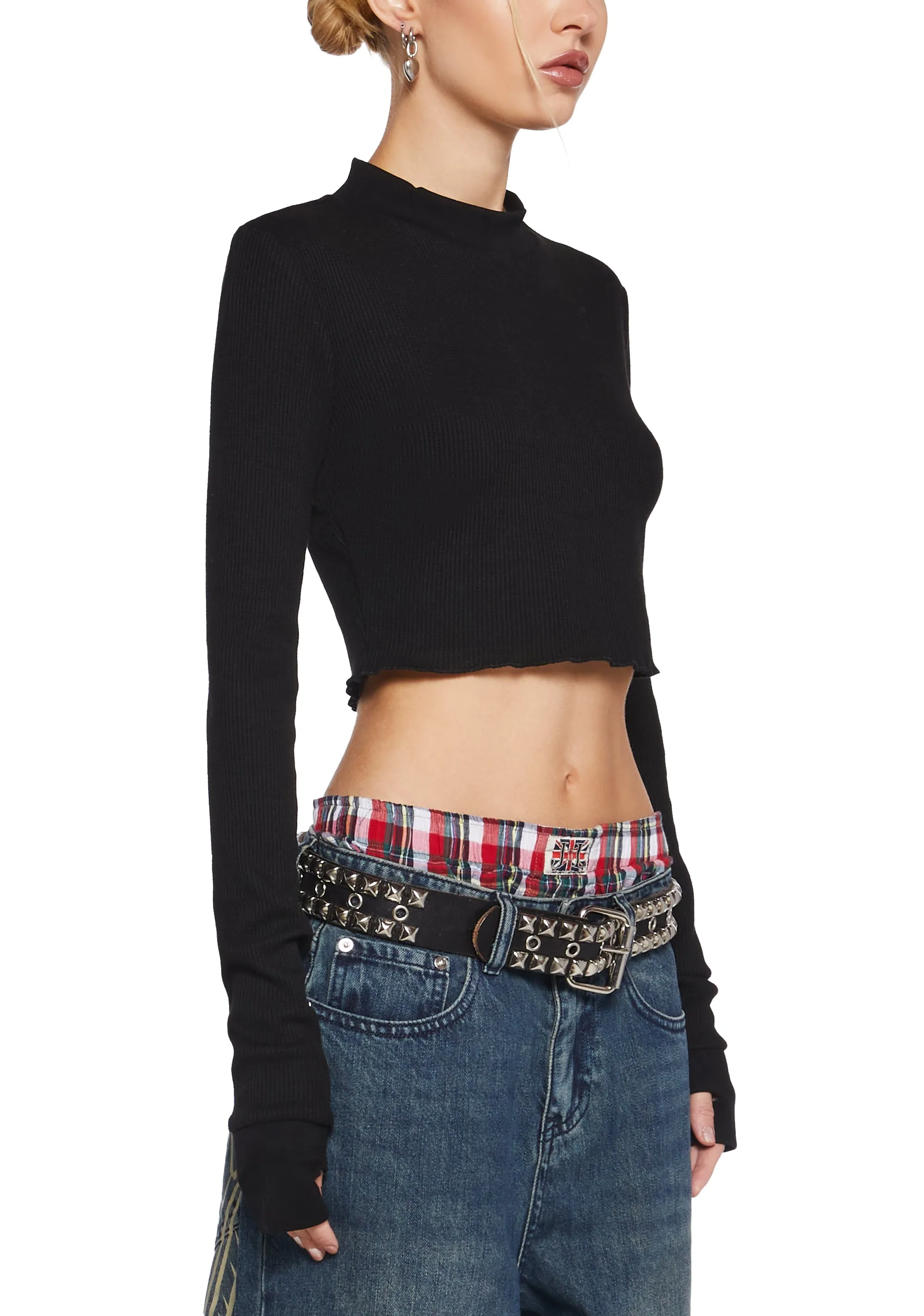 Antisocial Anarchy Thermal Top sold by Dolls Kill product image thumbnail 5