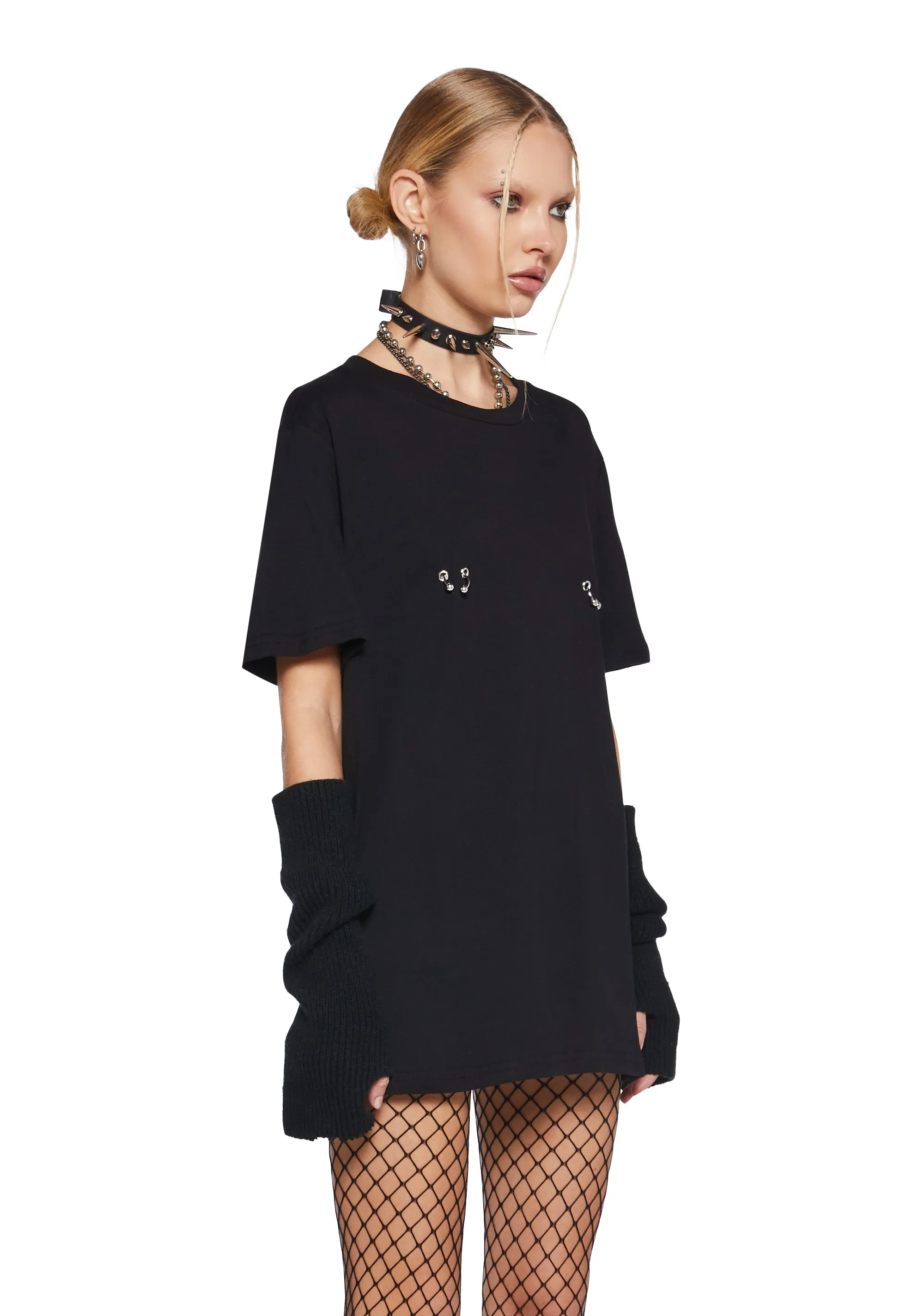 Mind Over Metal Piercing Tee sold by Dolls Kill product image thumbnail 3