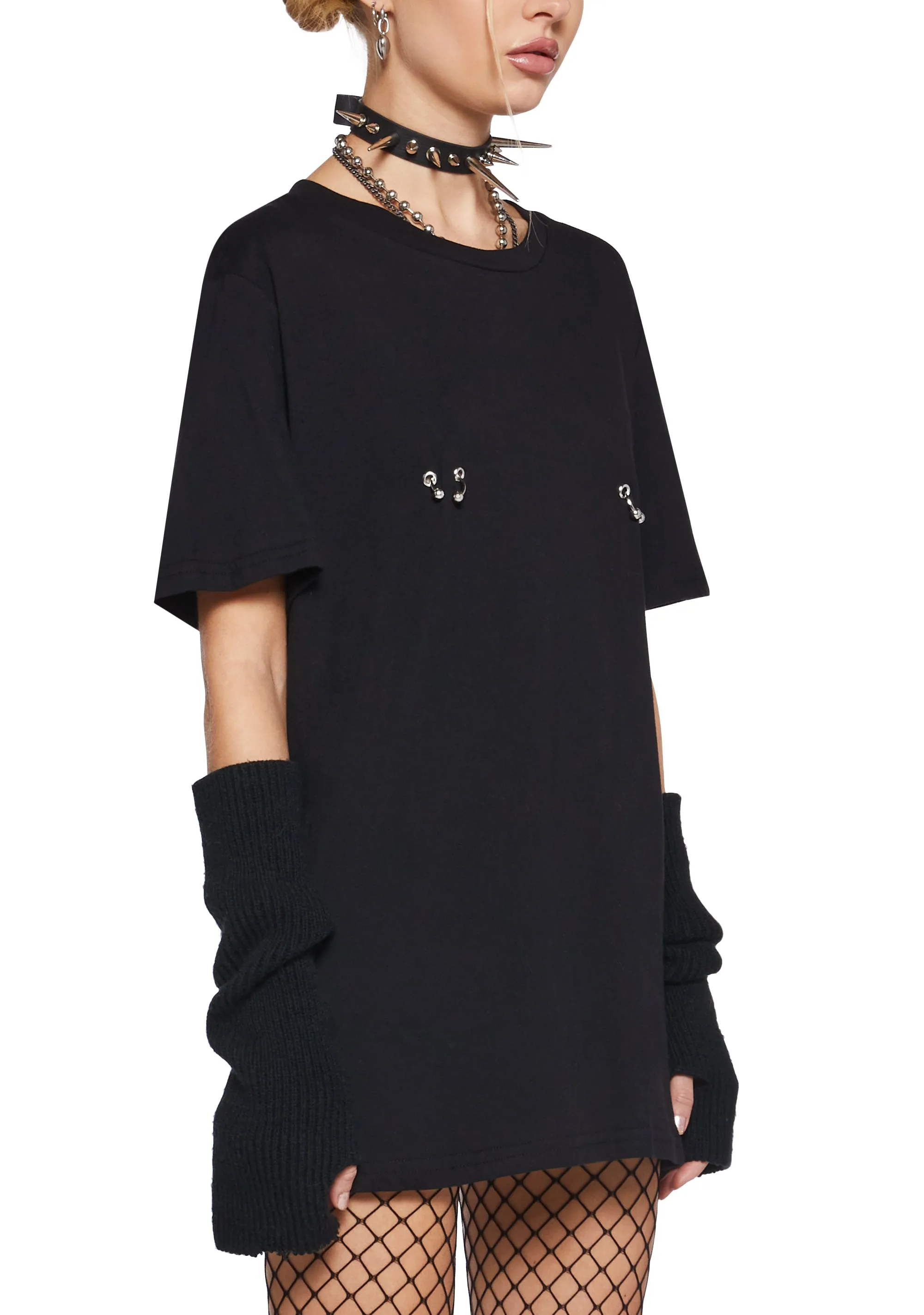 Mind Over Metal Piercing Tee sold by Dolls Kill product image thumbnail 5