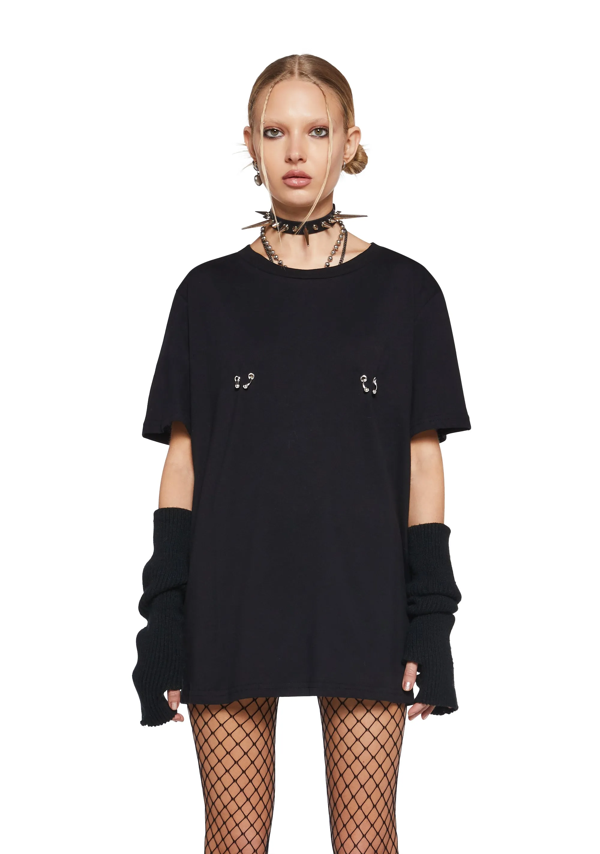 Mind Over Metal Piercing Tee sold by Dolls Kill