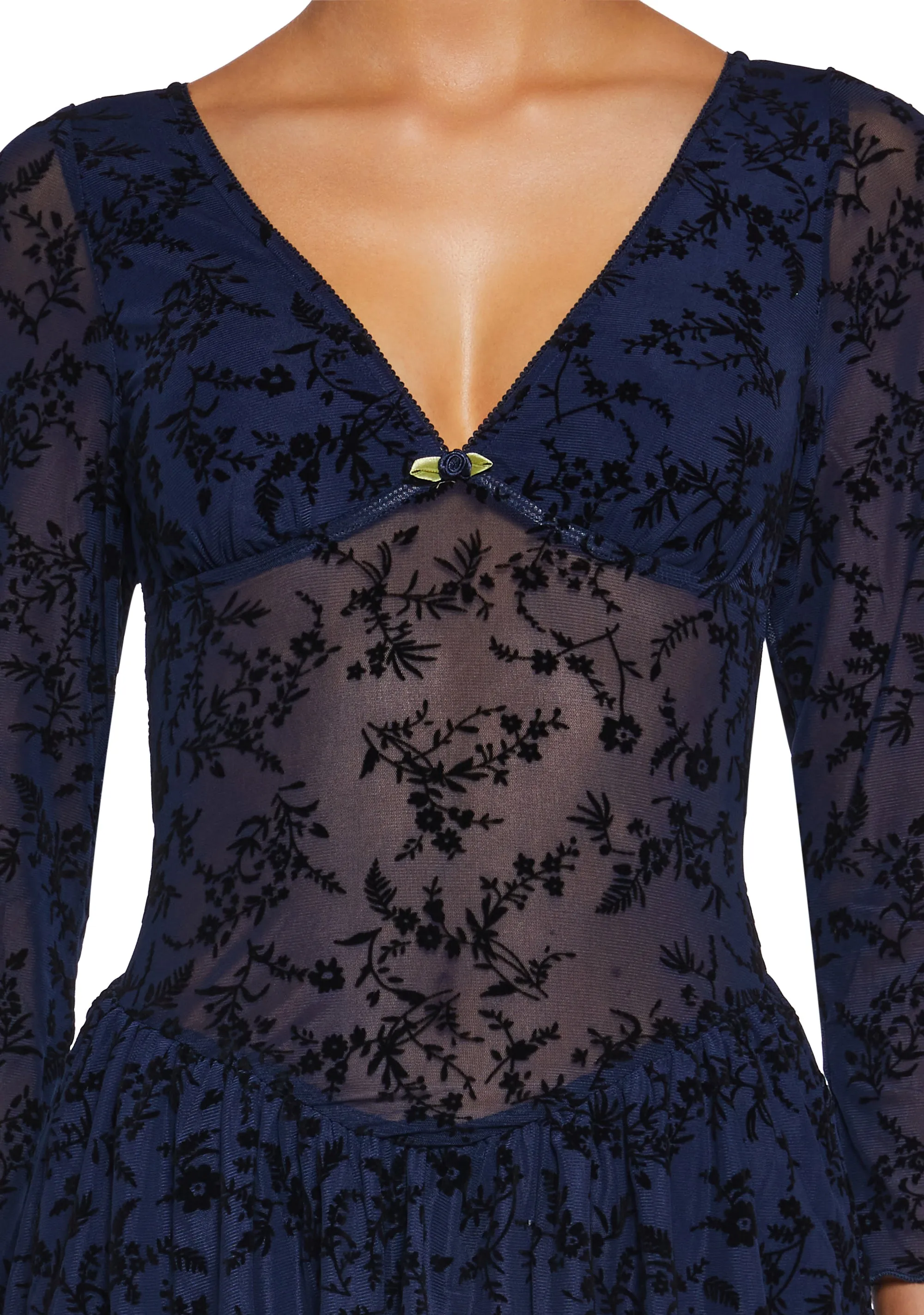 Letters Never Sent Mini Dress - Dark Blue sold by Dolls Kill product image thumbnail 5