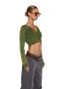 Corner Office Cropped Cardigan - Green sold by Dolls Kill