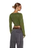 Corner Office Cropped Cardigan - Green sold by Dolls Kill