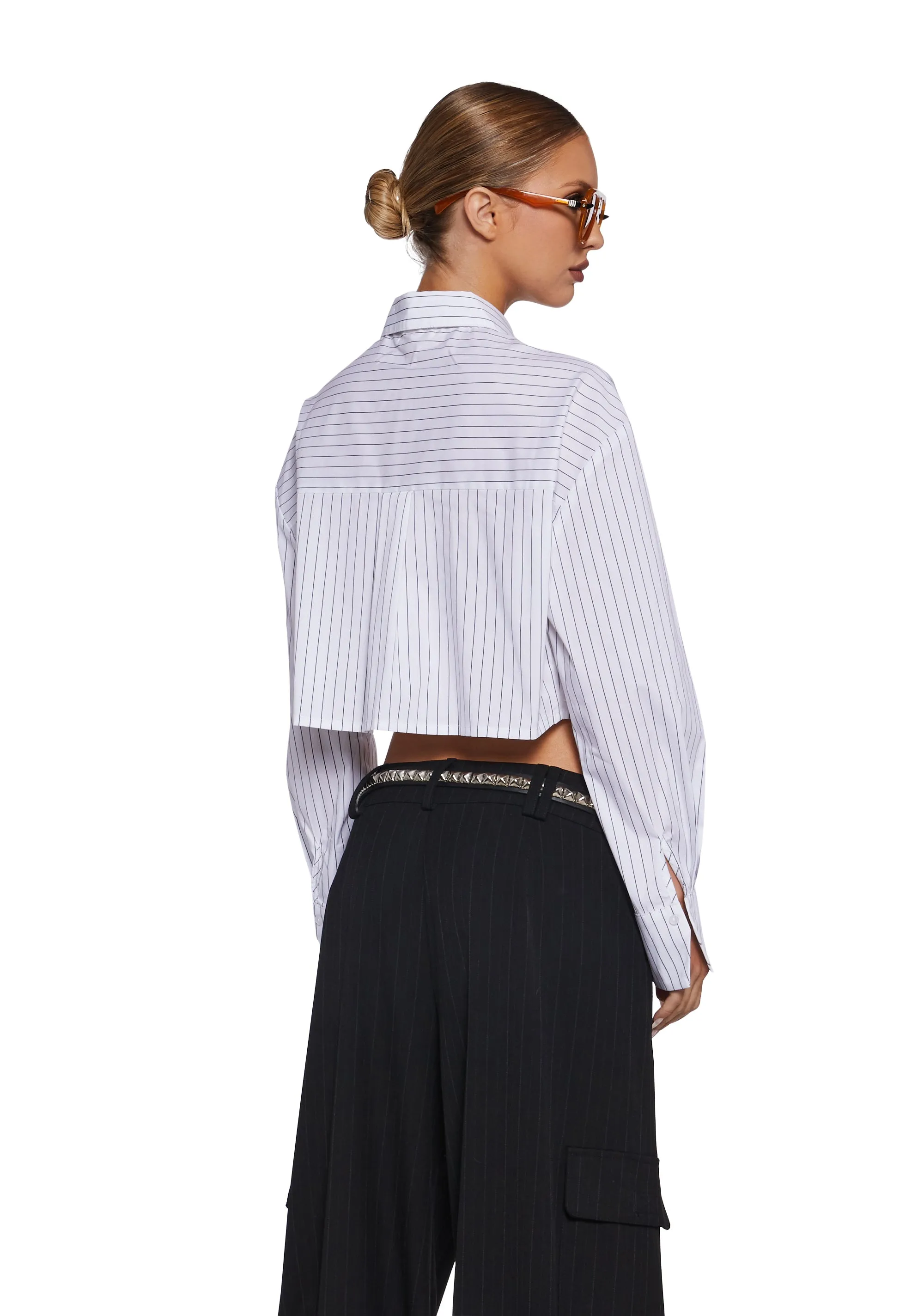 Office Hours Button Up Shirt - White sold by Dolls Kill product image thumbnail 4