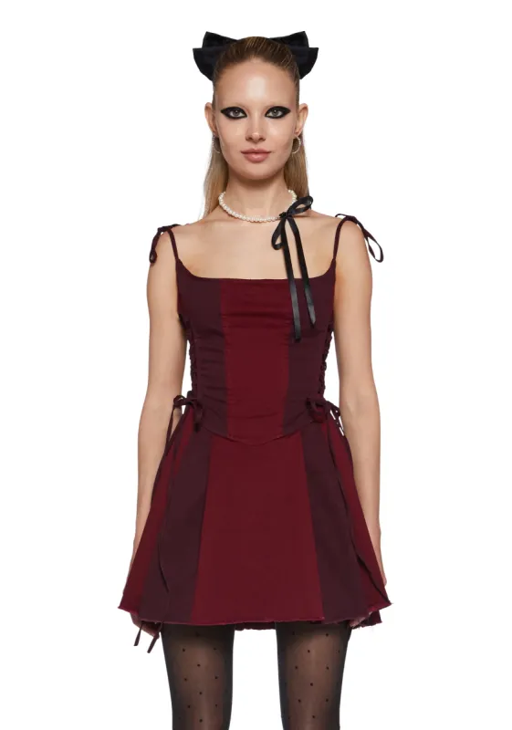 Lady’s Dilemma Mini Dress - Red sold by Dolls Kill
