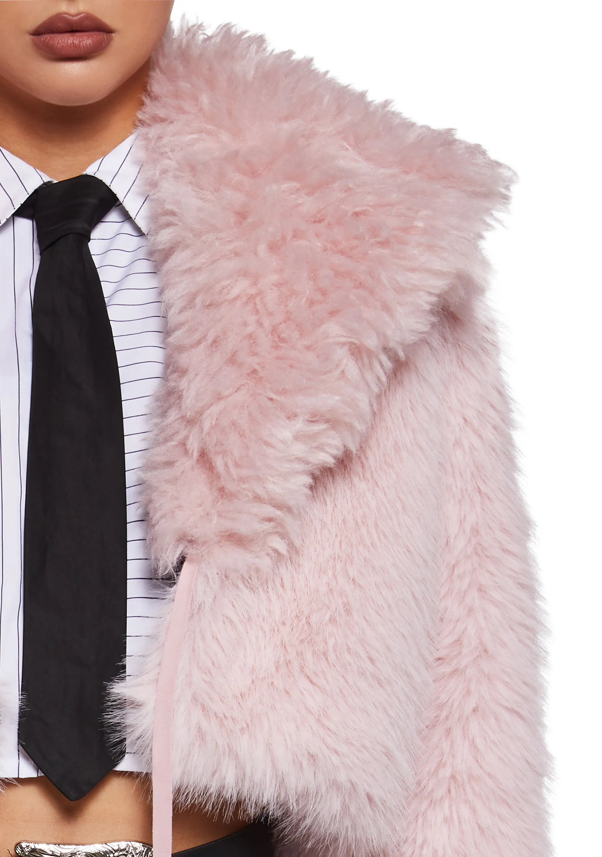 Clare Faux Fur Cropped Jacket sold by Dolls Kill product image thumbnail 5