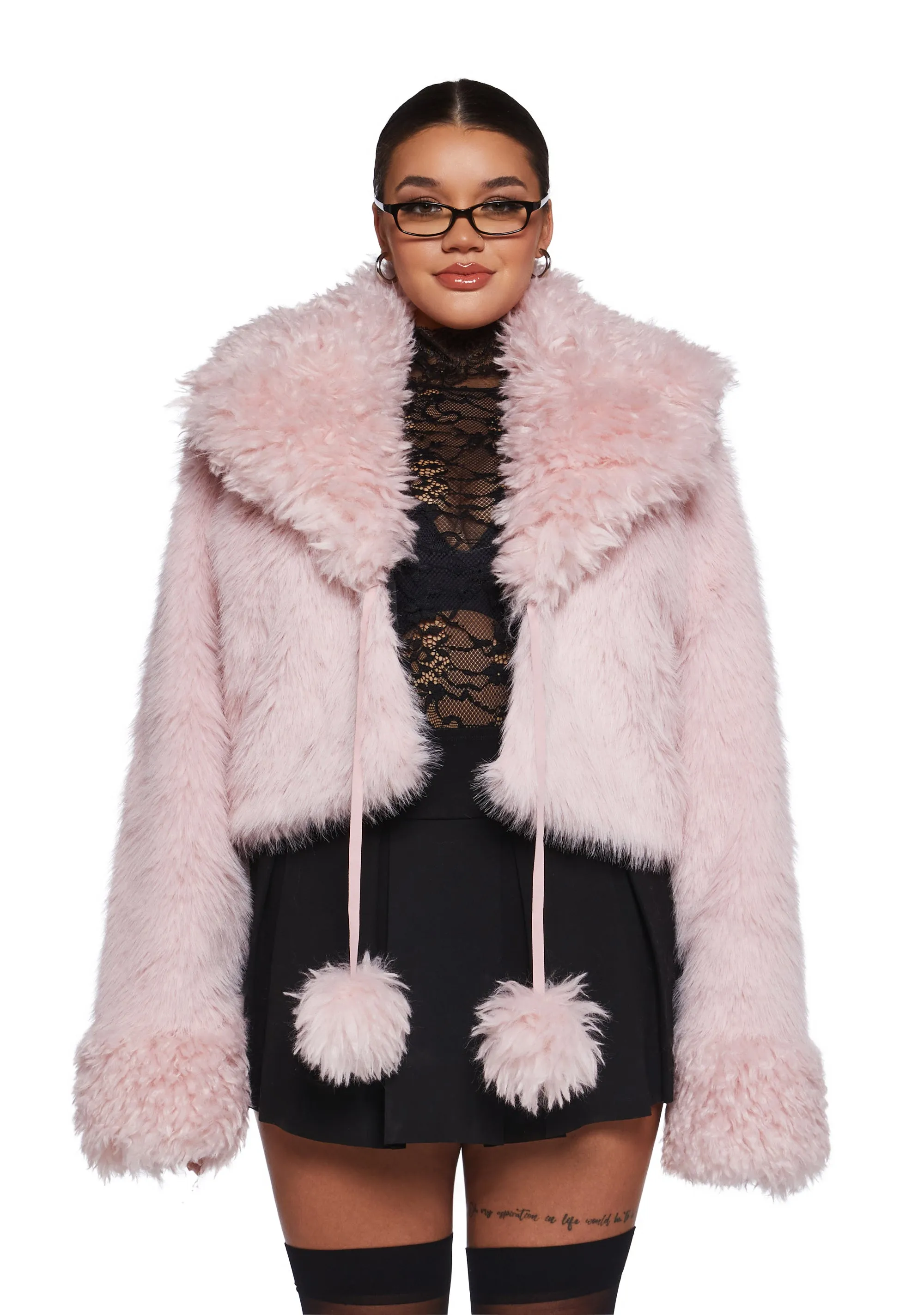 Clare Faux Fur Cropped Jacket sold by Dolls Kill product image thumbnail 2