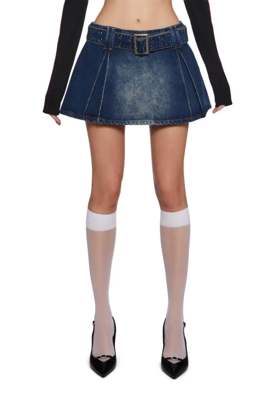 Margie Pleated Mini Skirt sold by Dolls Kill