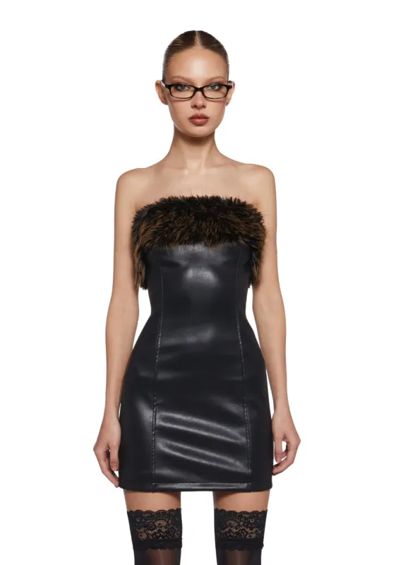 Nadine Strapless Mini Dress - Black sold by Dolls Kill