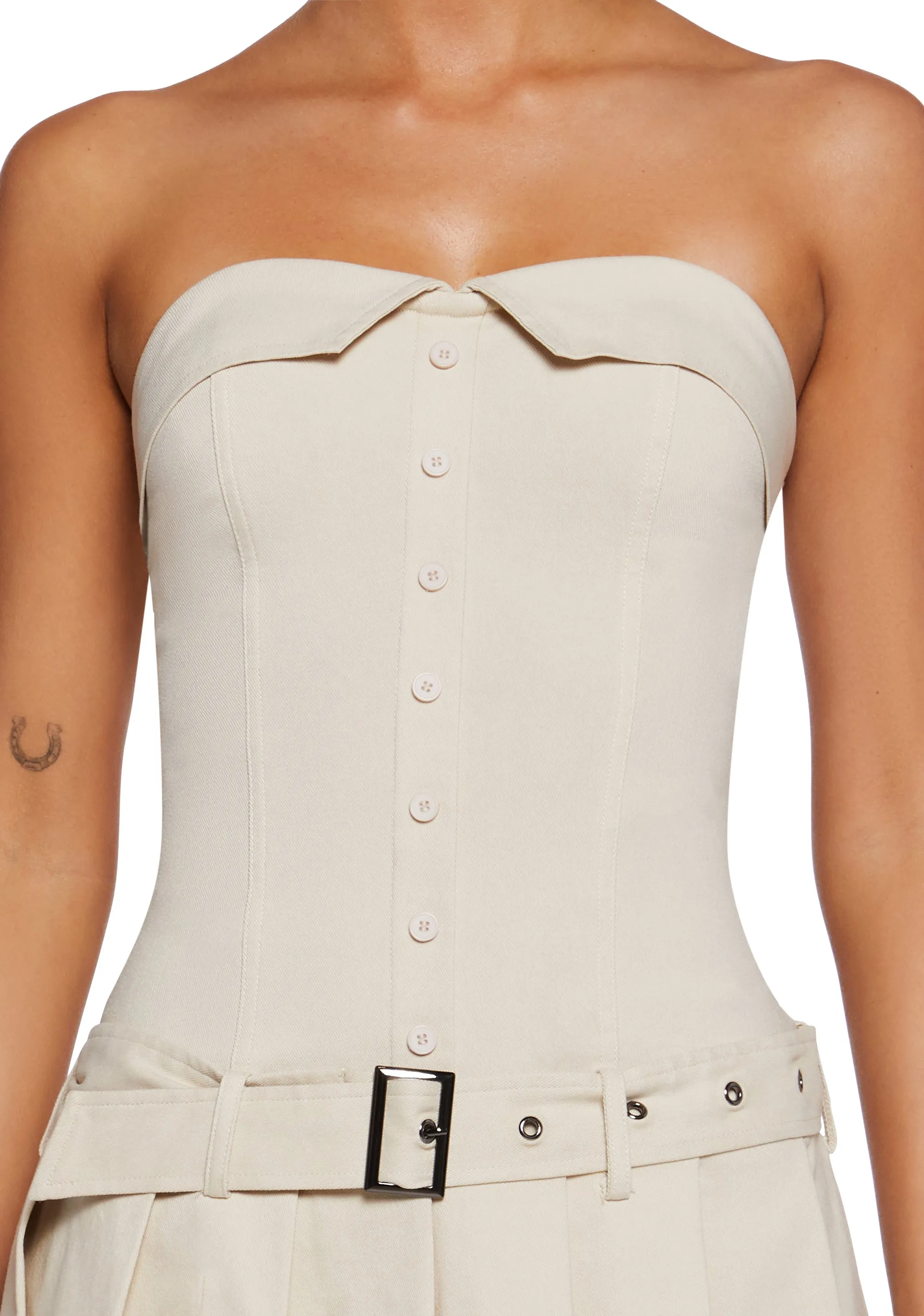 Tech Girl Rising Mini Dress - Khaki sold by Dolls Kill product image thumbnail 5