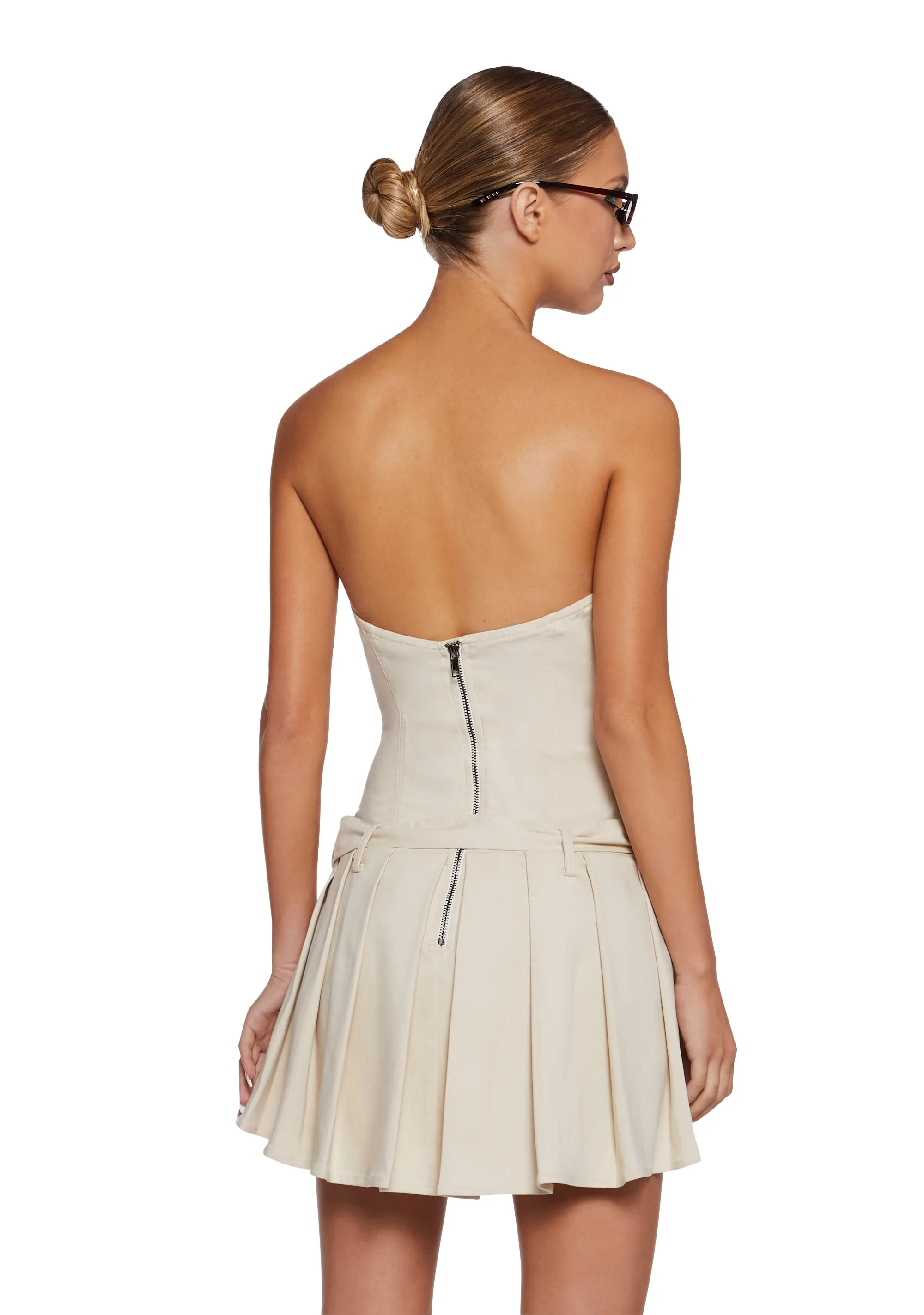 Tech Girl Rising Mini Dress - Khaki sold by Dolls Kill product image thumbnail 4