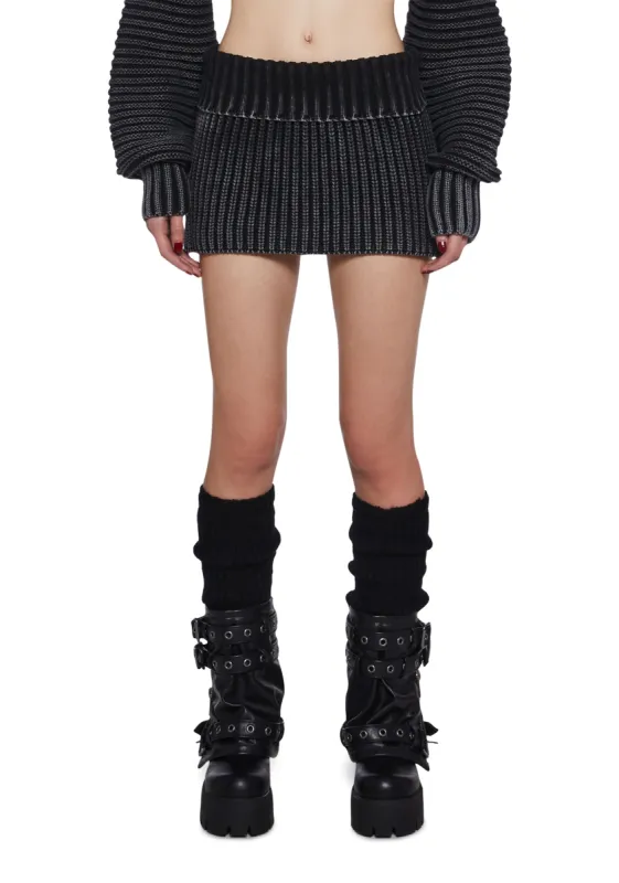 Warp Washed Sweater Skirt sold by Dolls Kill