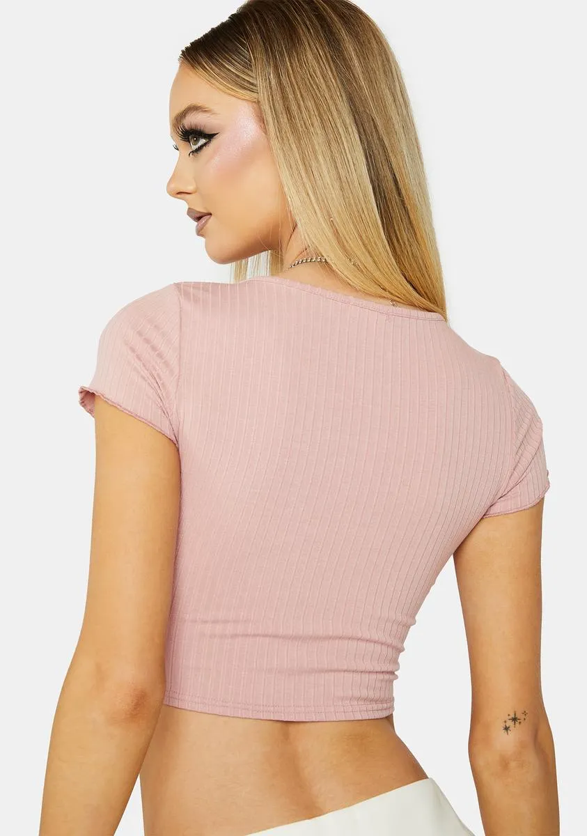 Blush Be Seeing You Crop Top sold by Dolls Kill product image thumbnail 4