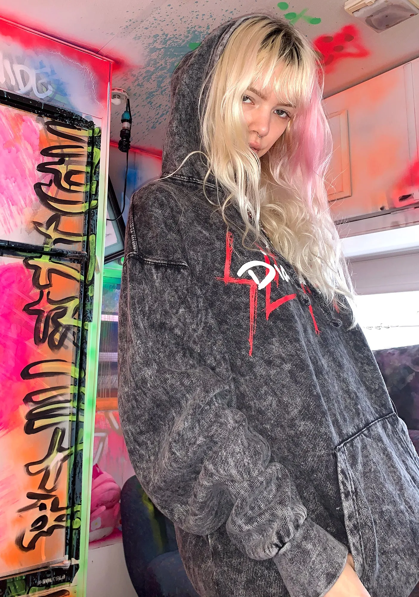 X Slayer Graphic Hoodie sold by Dolls Kill product image thumbnail 3