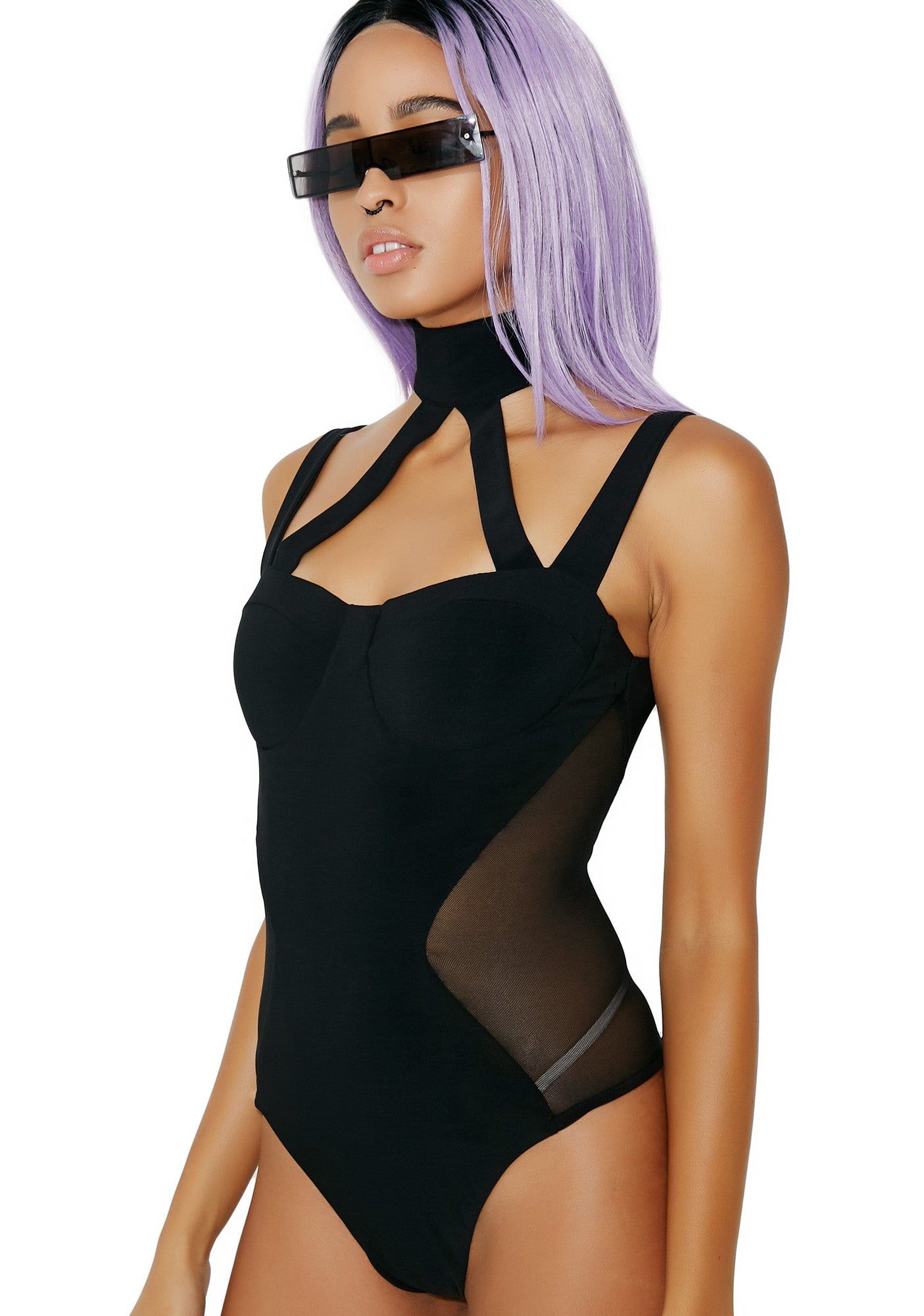 Suspect Choker Bodysuit sold by Dolls Kill product image thumbnail 2