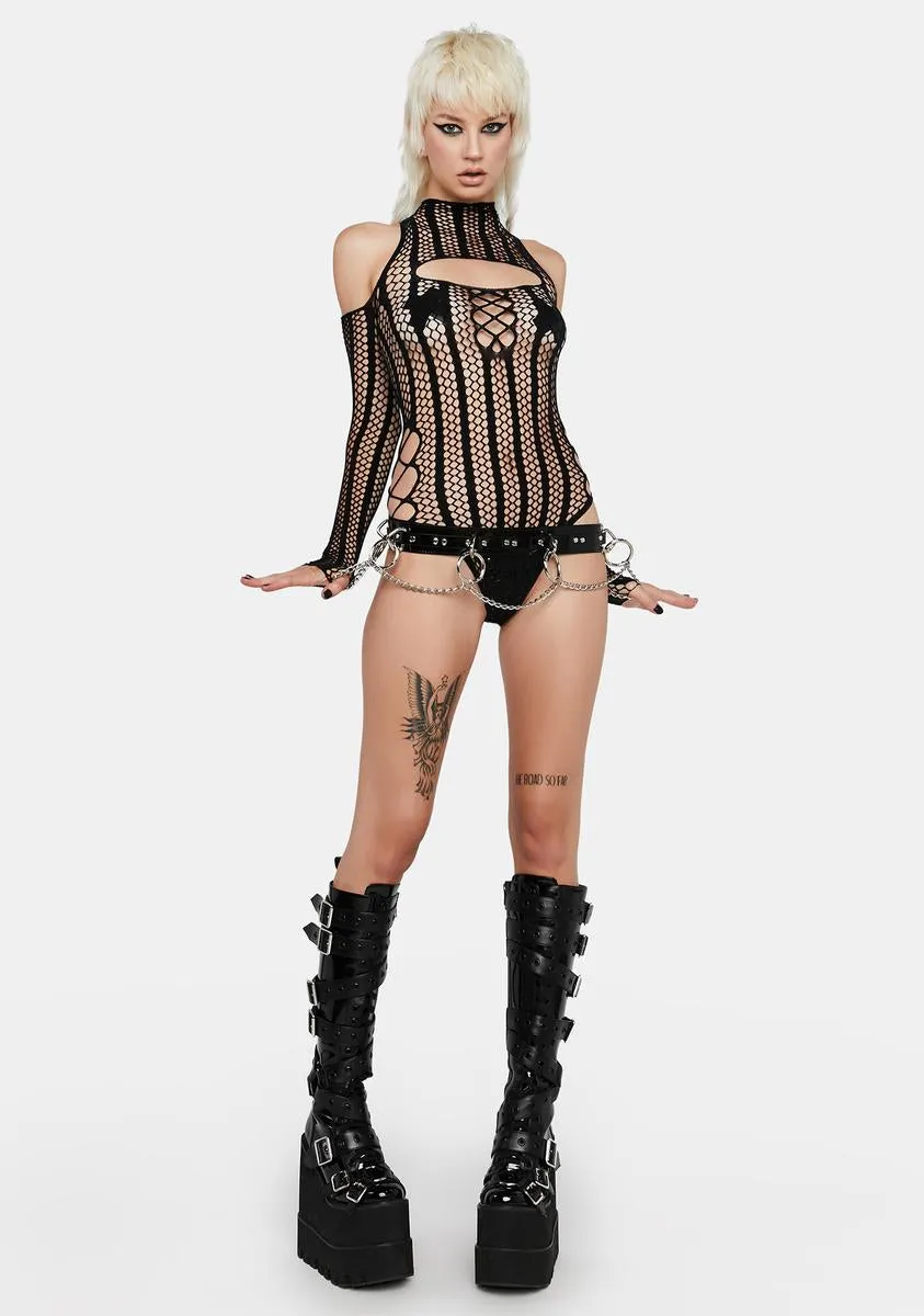 Swagger Nights Fishnet Bodysuit sold by Dolls Kill product image thumbnail 3