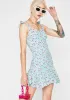 Aqua Summer Bloom Floral Dress sold by Dolls Kill
