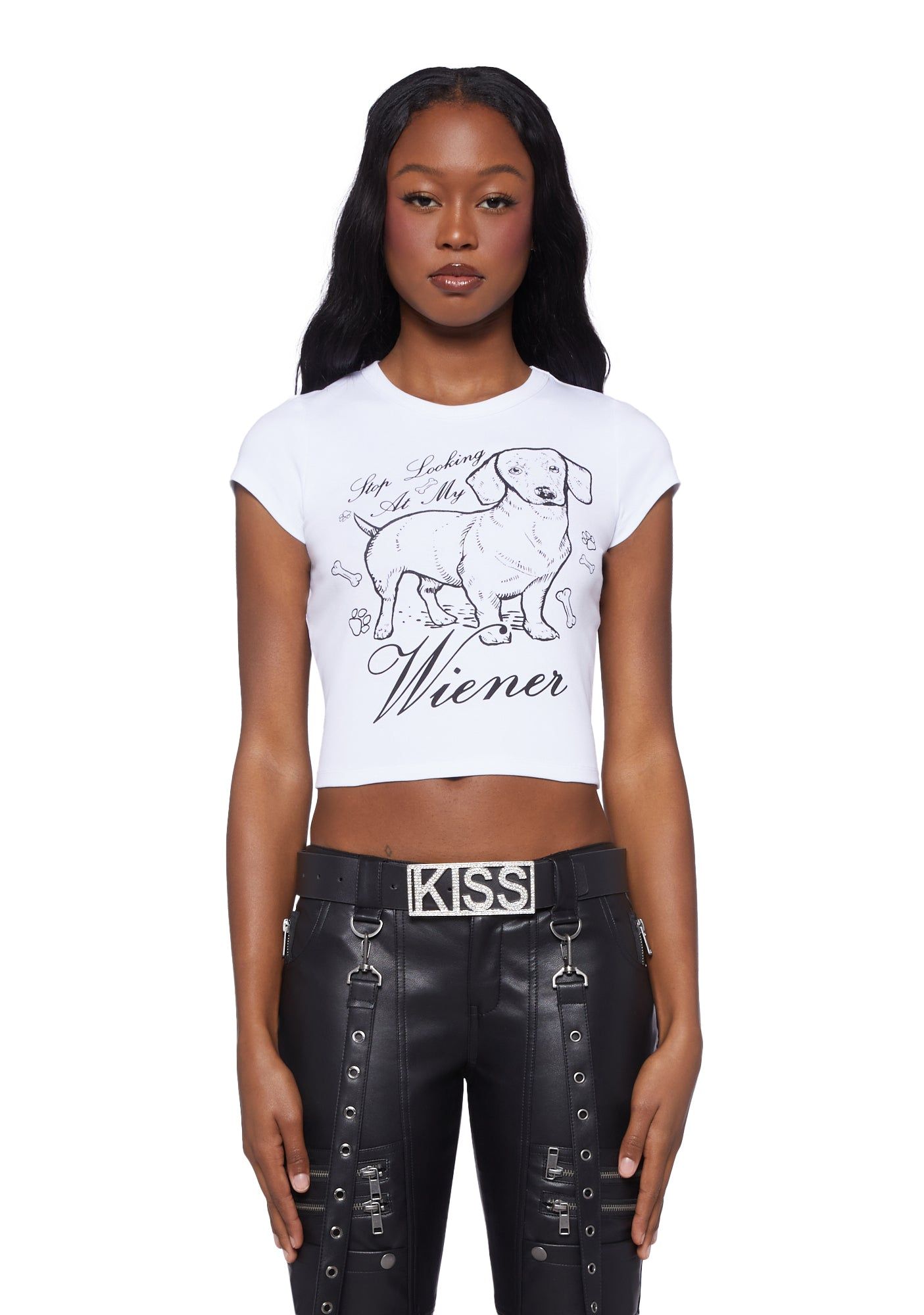 Hot Top Dog Baby Tee sold by Dolls Kill