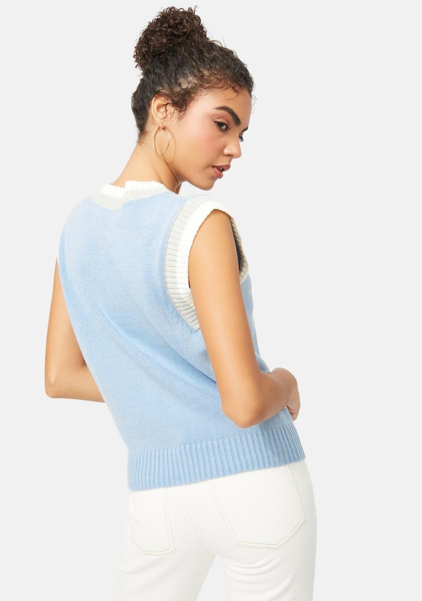 Chill Act Up Academy Striped Sweater Vest sold by Dolls Kill product image thumbnail 4