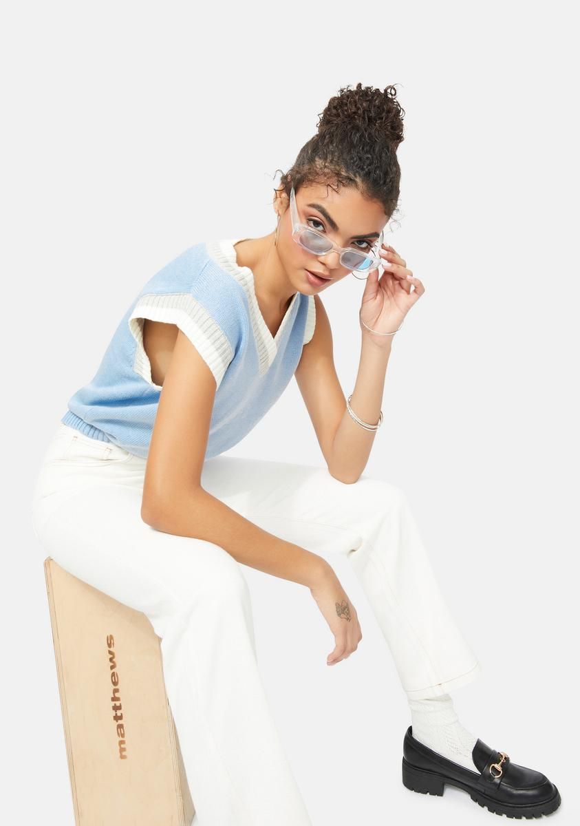 Chill Act Up Academy Striped Sweater Vest sold by Dolls Kill product image thumbnail 2