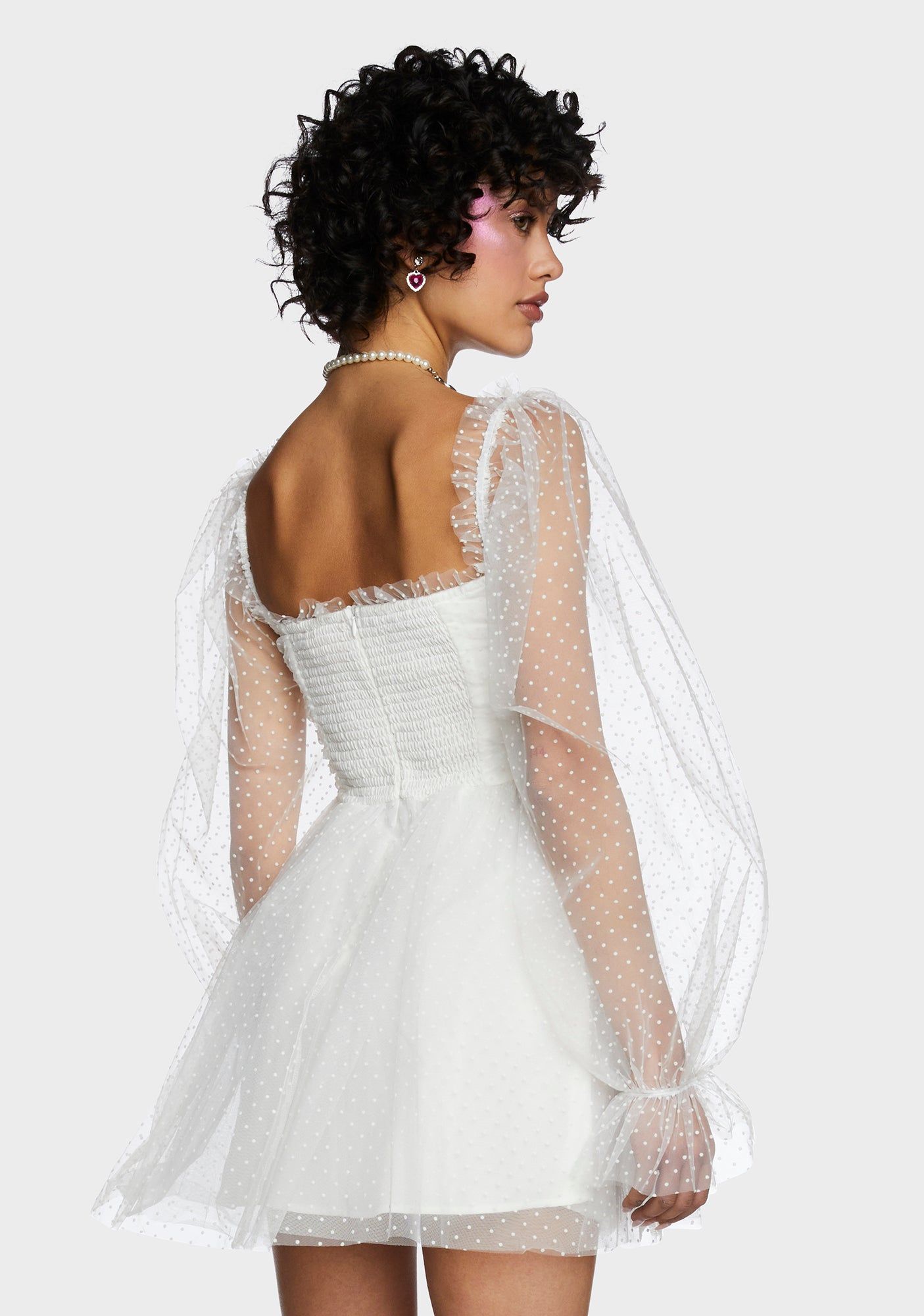 Heavenly Affair Babydoll Dress - White sold by Dolls Kill product image thumbnail 5