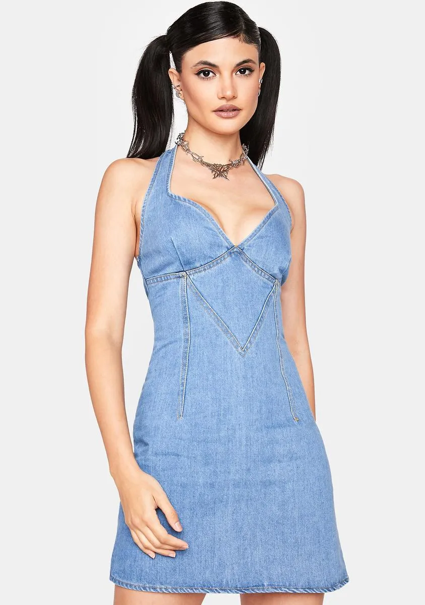 Things To Do Denim Mini Dress sold by Dolls Kill