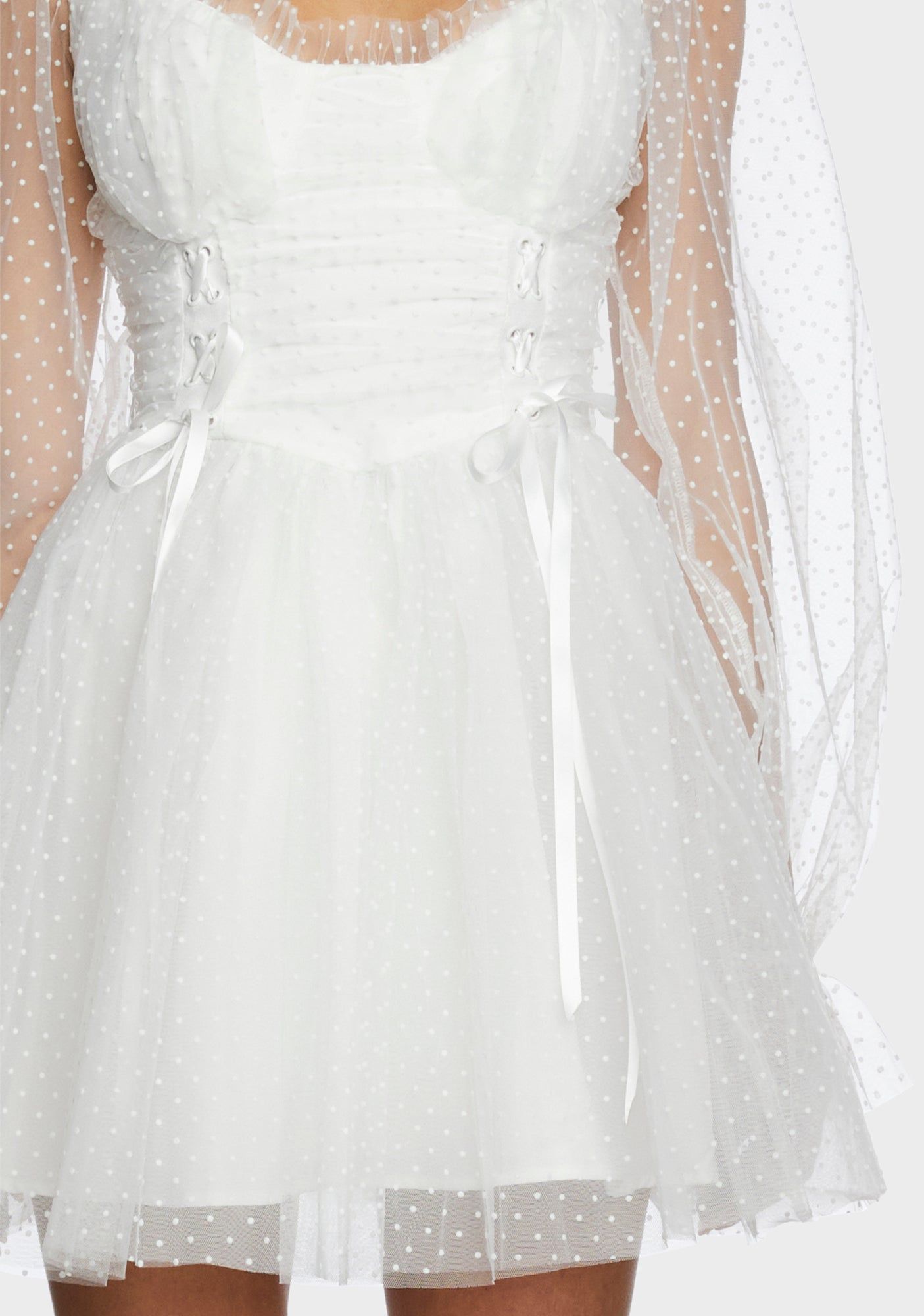 Heavenly Affair Babydoll Dress - White sold by Dolls Kill product image thumbnail 2