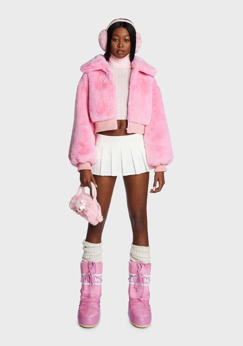 Pink Drew Street Faux Fur Jacket sold by Dolls Kill product image thumbnail 3